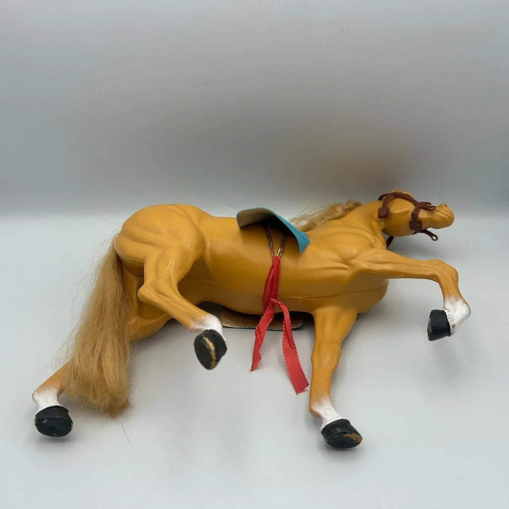 Mattel 1980 Western Barbie's Big Horse Dallas Palomino Blonde Hair Bridal Golden